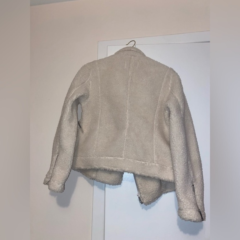 NWT Sherpa Moto Jacket white - Picture 7 of 7